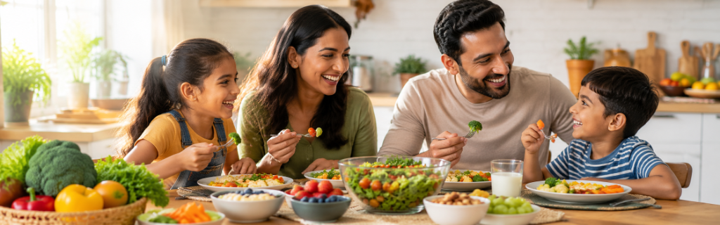 Family Eating Together